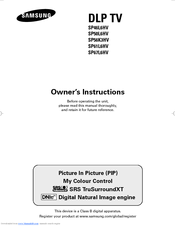 Samsung SP-67L6HV Owner's Instructions Manual