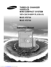 Samsung MAX-VS750 Instruction Manual