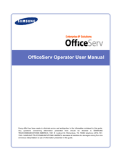 Samsung OfficeServ User Manual