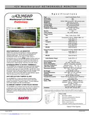 Sanyo CE42LM6WP Specifications