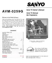 Sanyo AVM-3259G Owner's Manual
