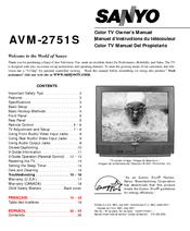 Sanyo AVM-2751S Owner's Manual