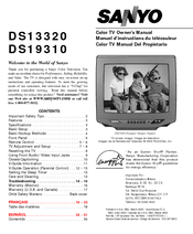 Sanyo DS19310 Owner's Manual