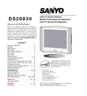 Sanyo DS20930 Owner's Manual
