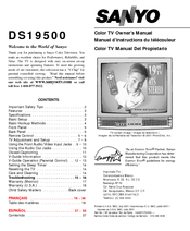 Sanyo DS19500 Owner's Manual