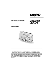 Sanyo VPC-AZ3 Instruction Manual