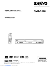 Sanyo DVR-S120 Instruction Manual