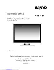 Sanyo AVP-429 Instruction Manual