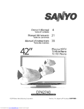 Sanyo DP42740 Owner's Manual