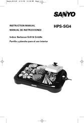 Sanyo HPS-SG4 - Indoor Barbecue Grill Instruction Manual