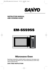 Sanyo EMS5595S - Microwave 0.9 Cubic Feet Instruction Manual And Cooking Manual