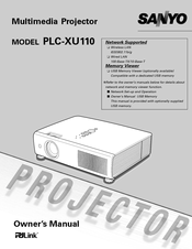 Sanyo PLC-XU110 Owner's Manual