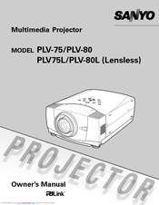 Sanyo PLV-75/PLV-80 Owner's Manual