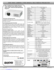 Sanyo WXU700A Quick Reference Manual