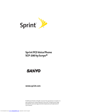 Sanyo SCP-200 User Manual