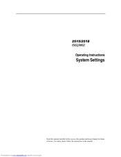 Savin 2515 System Settings