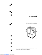 Savin 3150eDNP Operating Instructions Manual