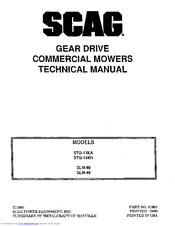 Scag Power Equipment SLM-40 Technical Manual