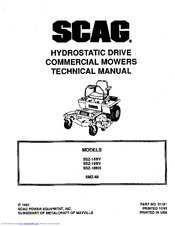 Scag Power Equipment SSZ-16KH Technical Manual
