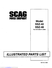 Scag Power Equipment SSZ-48 Illustrate Parts List
