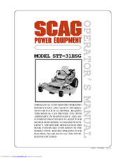 Scag Power Equipment STT-31BSG Operator's Manual