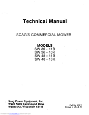 Scag Power Equipment SW 48 - 13K Technical Manual