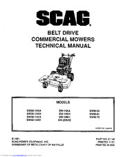Scag Power Equipment SWG Technical Manual