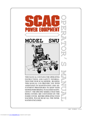 Scag Power Equipment SWU52A-17KA Operator's Manual