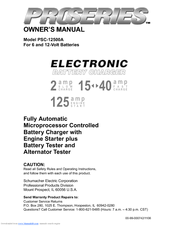 Schumacher ProSeries 94080027 Owner's Manual