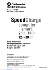 Schumacher SC-7500A SpeedCharge Owner's Manual