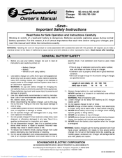 Schumacher SE-1010-2 Owner's Manual
