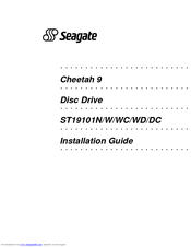 Seagate CHEETAH 9 ST19101N/W/WC/WD/DC Installation Manual