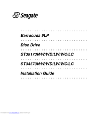 Seagate Barracuda 9LP ST39173LC Installation Manual