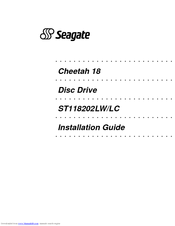 Seagate ST118202LW Installation Manual
