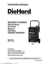 DieHard 200.71240 Operator's Manual