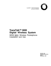 Lucent Technologies TransTalk 9000 Installation And Use Manual
