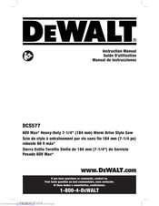 DeWalt DCS577 Instruction Manual
