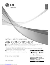 LG MFL39754838 Installation Manual