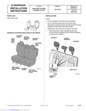 Honda 08P32-TLA-100 Installation Instructions Manual