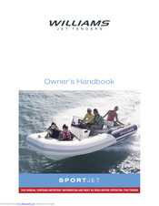 Williams SportJet 435 Owner's Handbook Manual