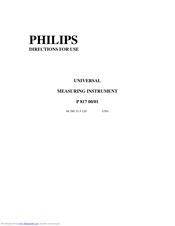 Philips P817 00/01 Directions For Use Manual