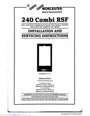Worcester 240 Combi RSF Installation And Servicing Instructions