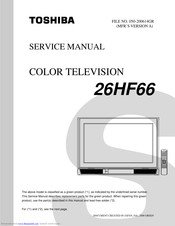 Toshiba 26HF66 Service Manual