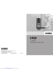 Kaba E-Plex 5x63 Installation Instructions Manual
