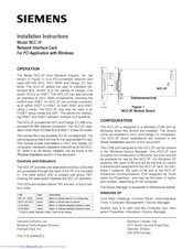 Siemens NCC-2F Installation Instructions Manual
