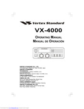 Vertex Standard VX-4000 Series Operating Manual