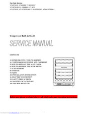 Vinotemp VT-32TSFE-SM Service Manual