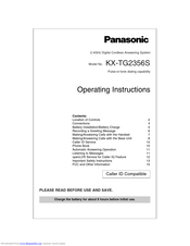 Panasonic KX-TG2356S - 2.4 GHz Cordless Phone Operating Instructions Manual