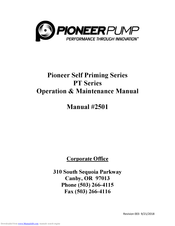 Pioneer PT Series Operation & Maintenance Manual