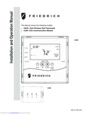 Friedrich KCM Installation And Operation Manual